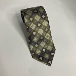 Crazy Hourse 100% silk tie geometric pattern